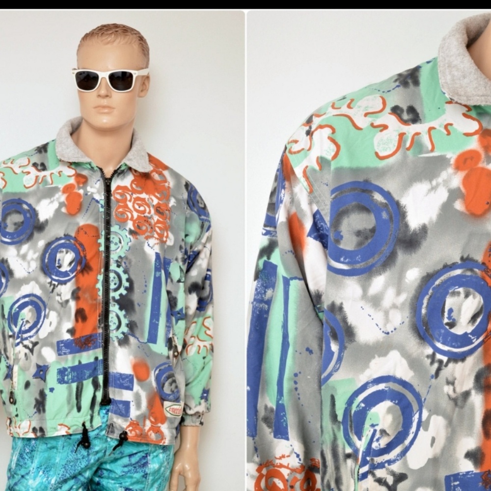 ☆ 80's 90's Colorful  Thermo Jacket ☆